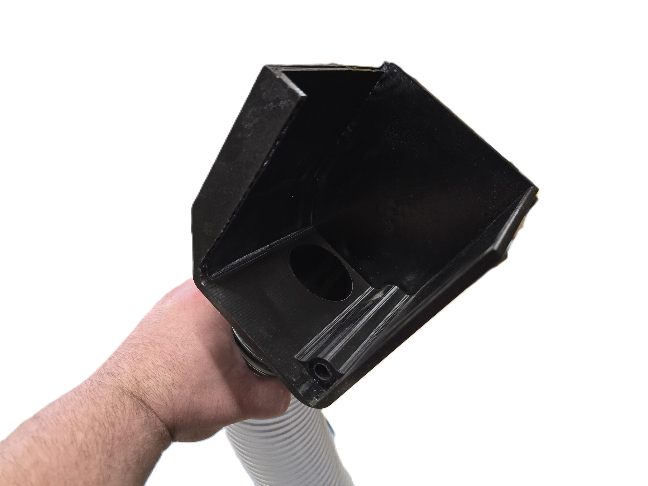 Fertig gedruckter Absaugadapter für den Bandschleifer