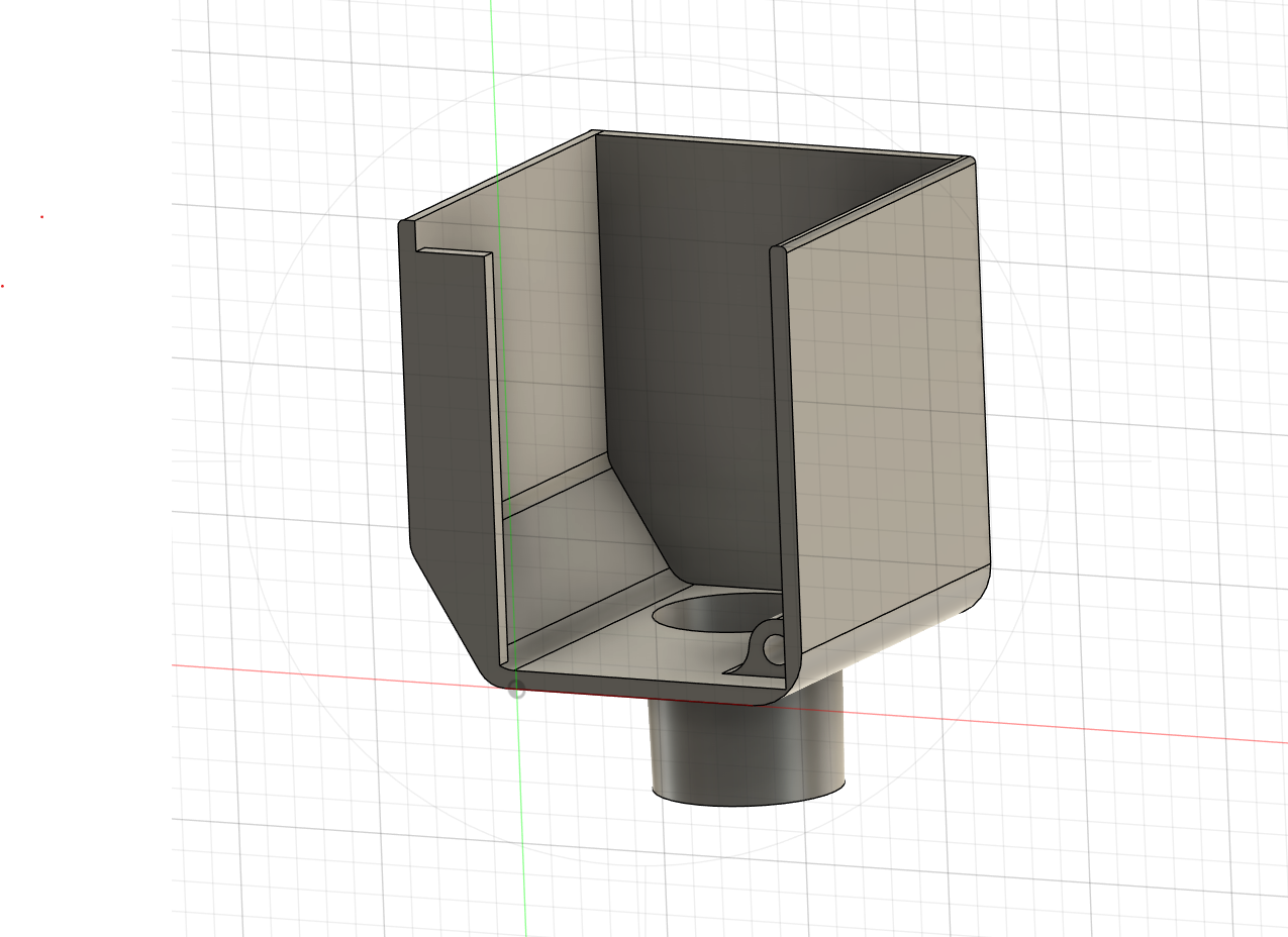 CAD-Modell der Absaugung für den Bandschleifer