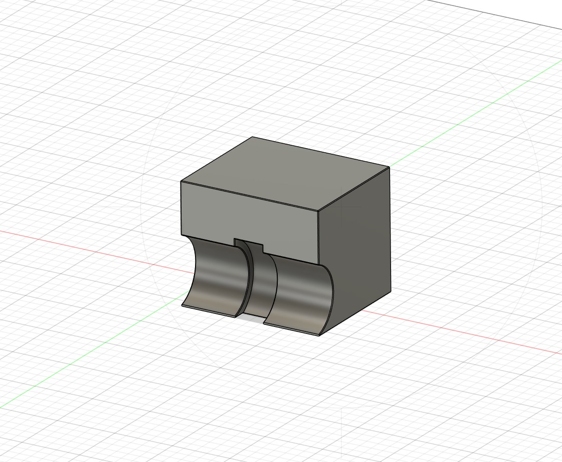 CAD-Modell der individuell konstruierten Rohrklemmung